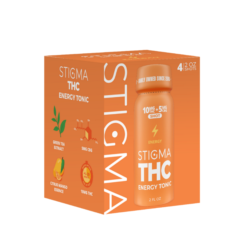 THC Shot Energy Tonic (2oz) 4 Pack | 10mg THC 5mg CBG – Stigma THC