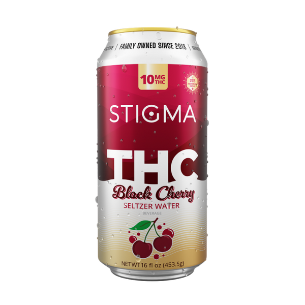 10mg THC Black Cherry Seltzer Water (16oz)