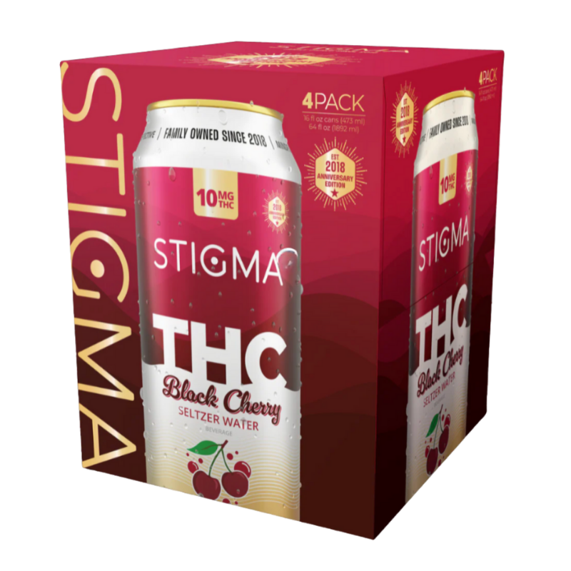 10mg THC Black Cherry Seltzer Water (16oz)