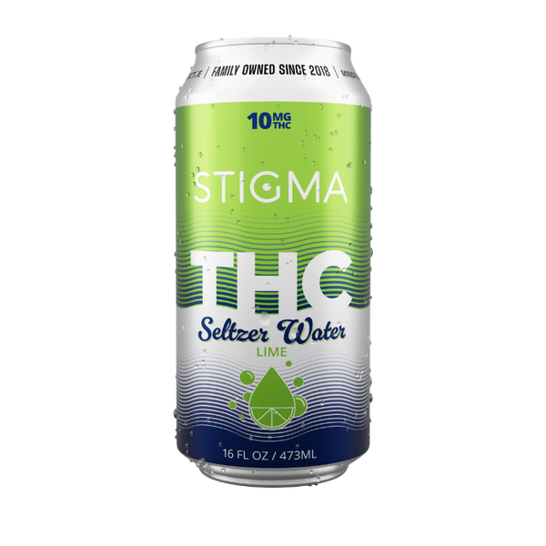 THC Lime Seltzer Water (16oz)