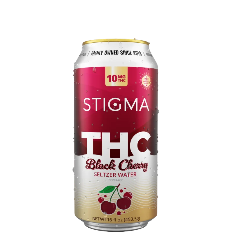 10mg THC Black Cherry Seltzer Water (16oz)