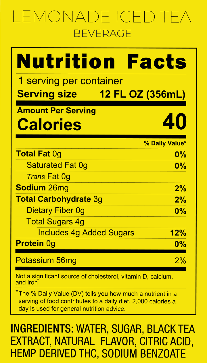 10mg THC Teas Variety Pack - 12 Pack nutrition facts and ingredients