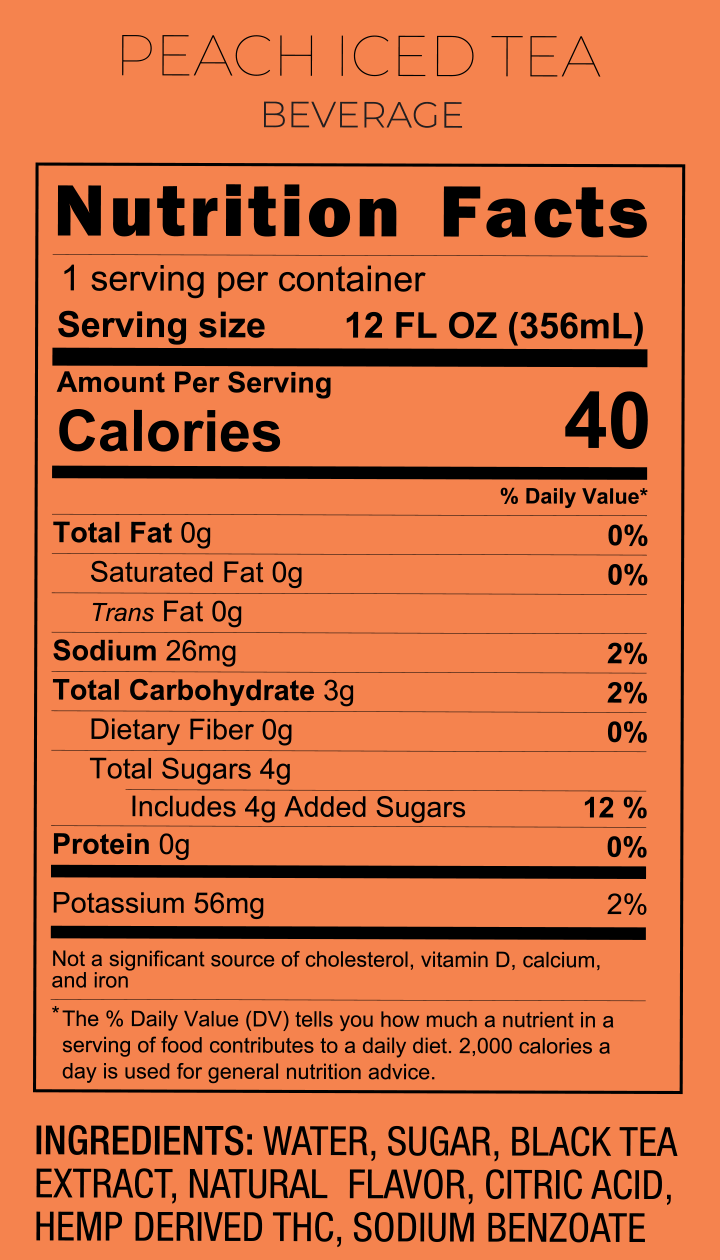 10mg THC Teas Variety Pack - 12 Pack nutrition facts and ingredients