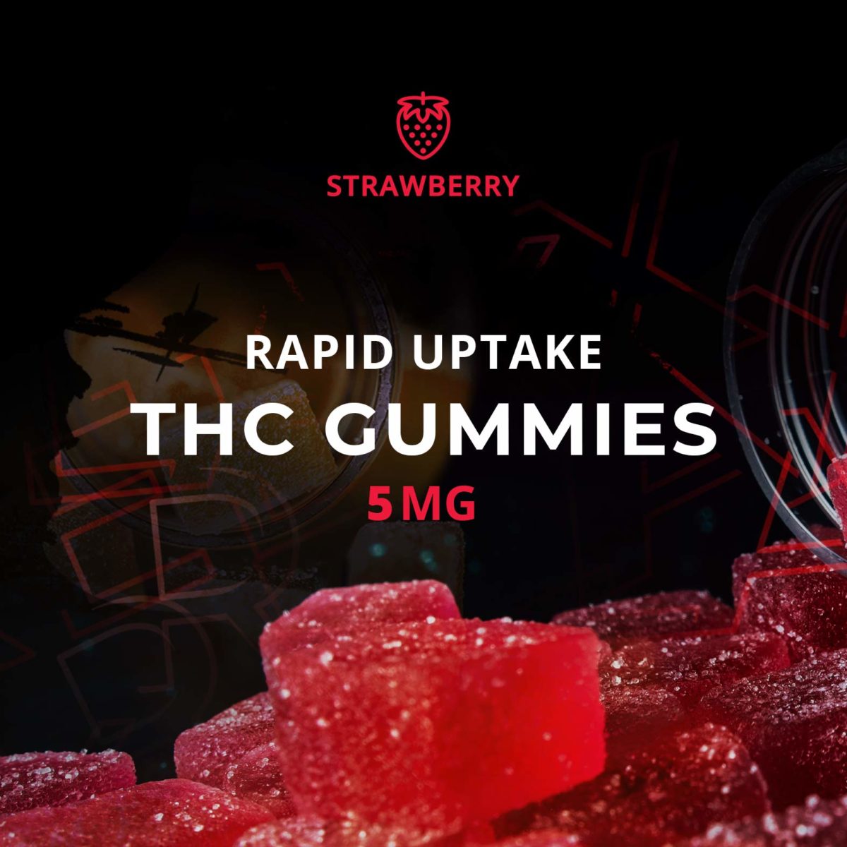 Stigma Strawberry Rapid Uptake THC Gummies | 5mg hemp-derived delta-9 THC